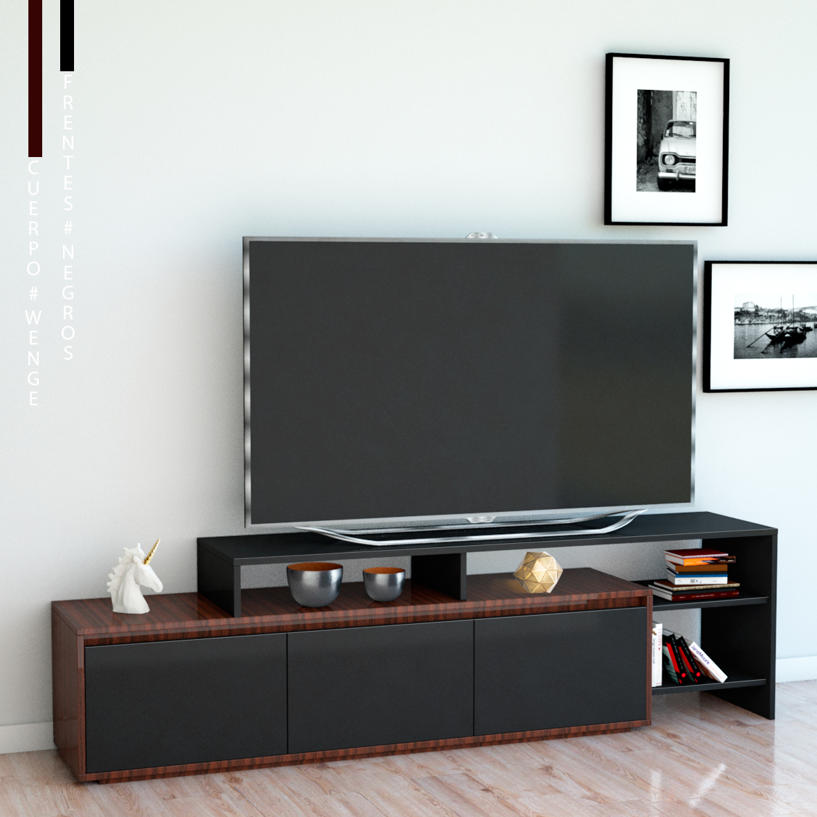 rack – muebles para tv con cajones- moderno minimalista – «CALO