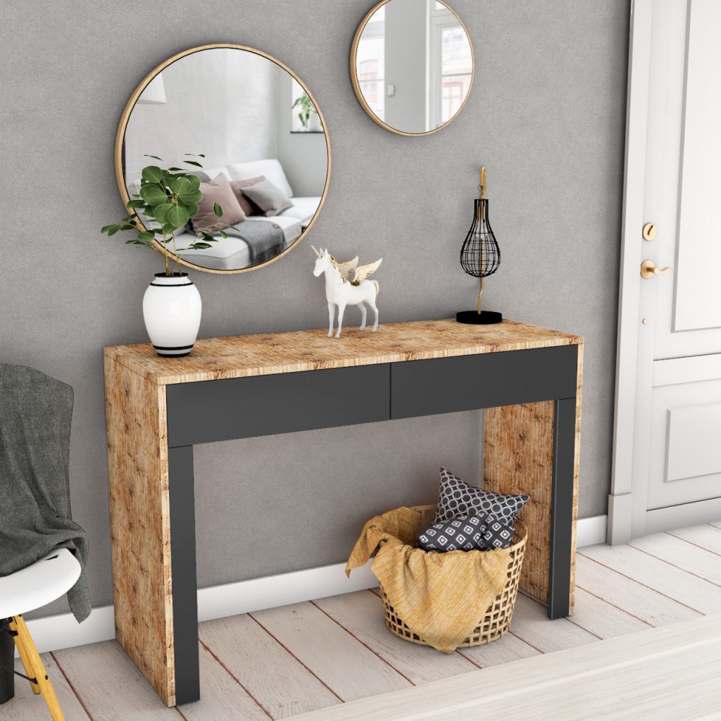 Mesa Recibidor Amplia Melamina 18mm Con Cajones!! Muebles Juligon